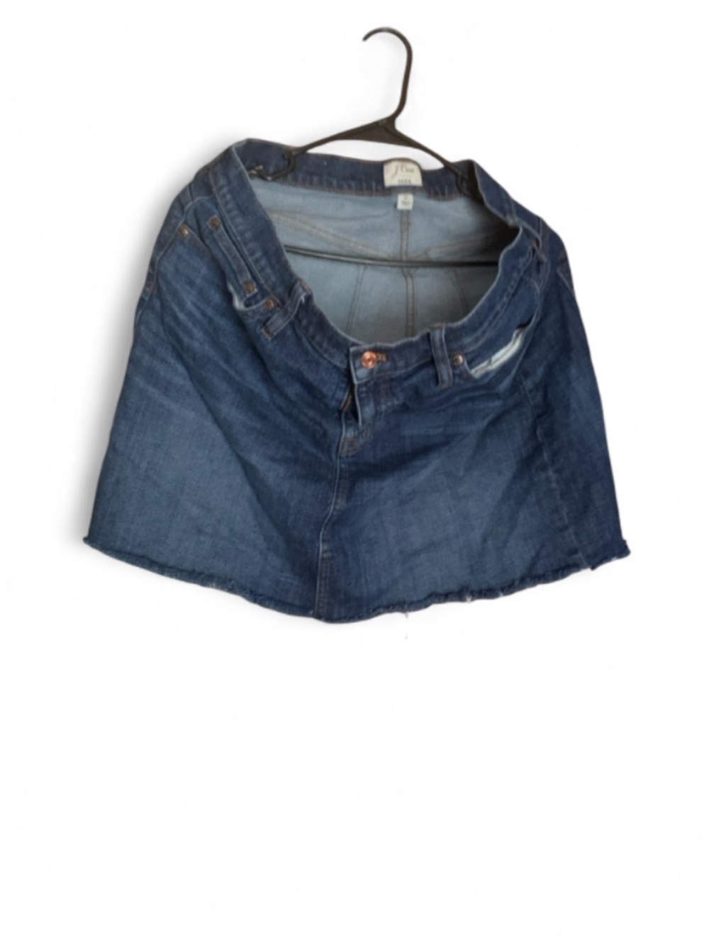 J.Crew denim mini distressed skirt in size 32 or Large #jcrew #denim #blue #casu